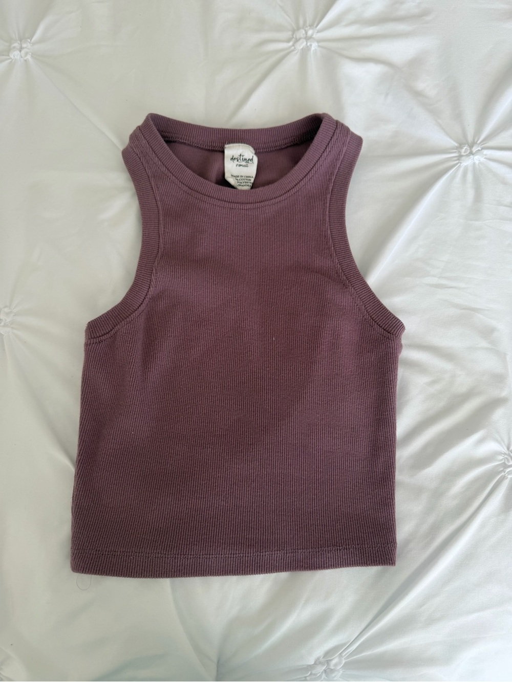 Ribbed Mauve Tank Top - Women